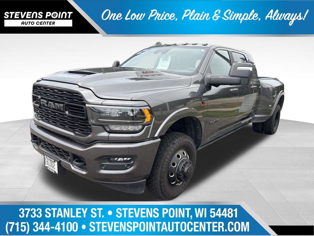Gray (Granite Crystal Metallic Clearcoat) 2023 RAM 3500 Pickup Truck Four-Wheel Drive 6-Speed Automatic