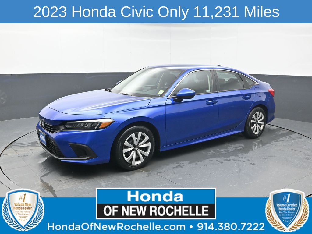 Aegean Blue Metallic 2023 Honda Civic LX FWD Sedan Front-Wheel Drive Continuously Variable Transmission