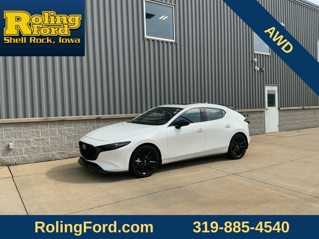 Snowflake White Pearl Mica 2025 Mazda MAZDA3 Hatchback All-Wheel Drive 6-Speed Automatic