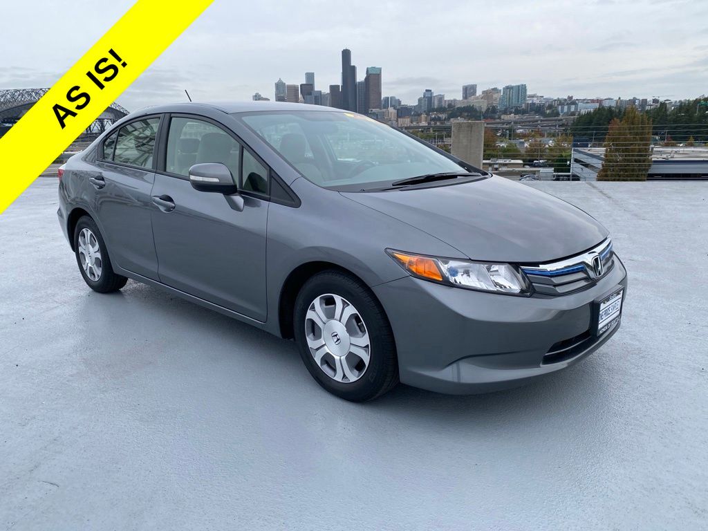 Polished Metal Metallic 2012 Honda Civic Hybrid Sedan Front-Wheel Drive Continuously Variable Transmission