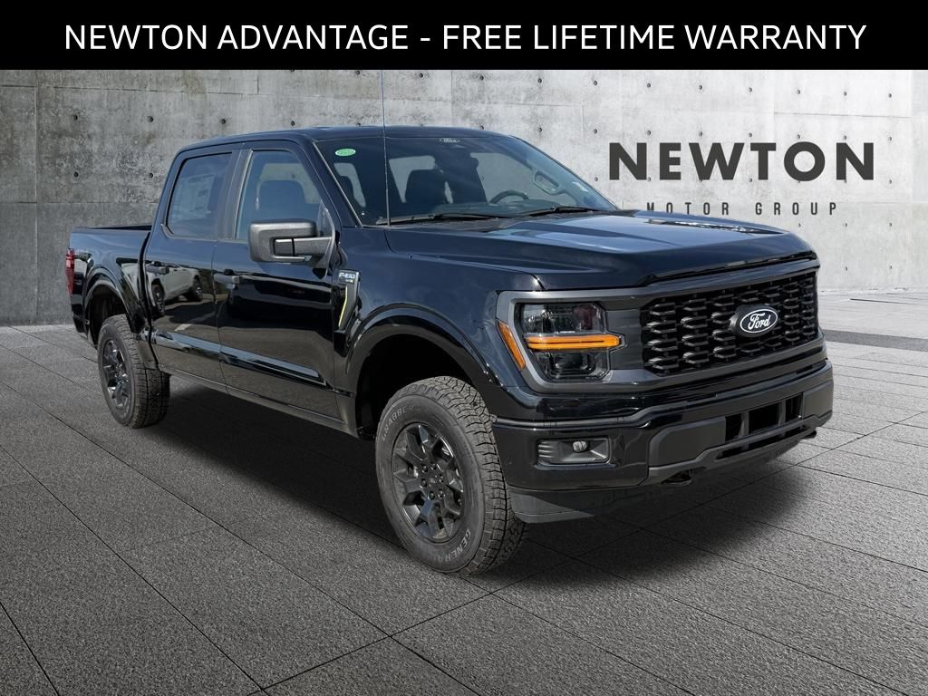 Black Metallic 2025 Ford F-150 STX SuperCrew 4WD Pickup Truck Four-Wheel Drive Automatic