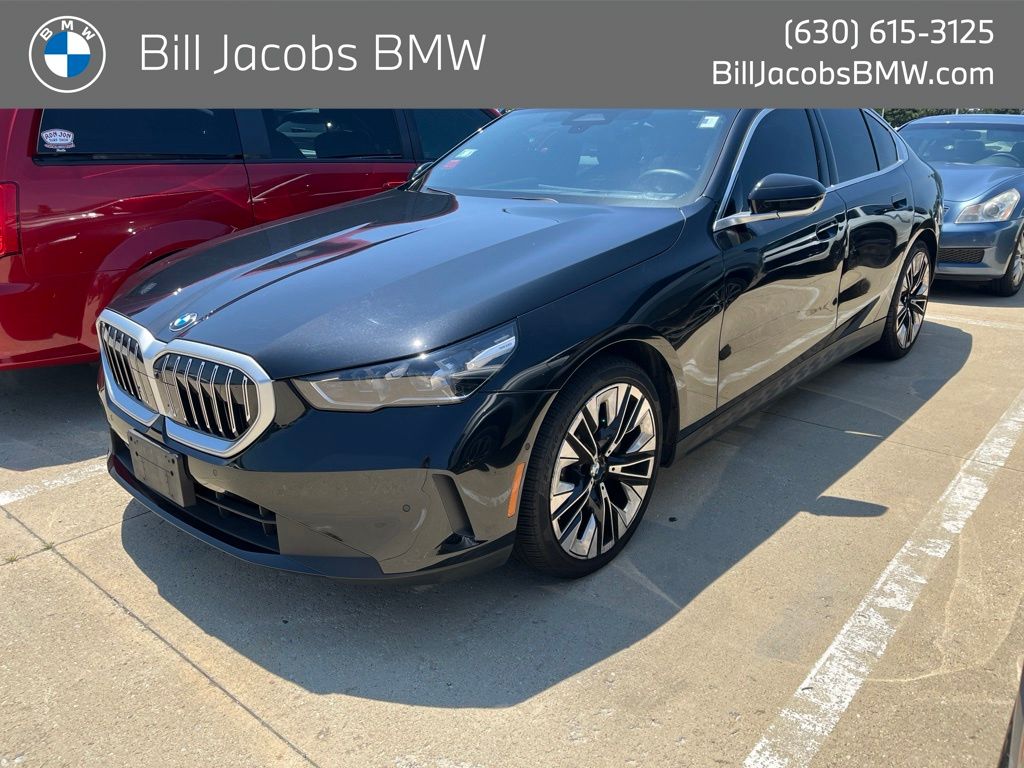 Black Sapphire Metallic 2024 BMW 5 Series Sedan All-Wheel Drive Automatic