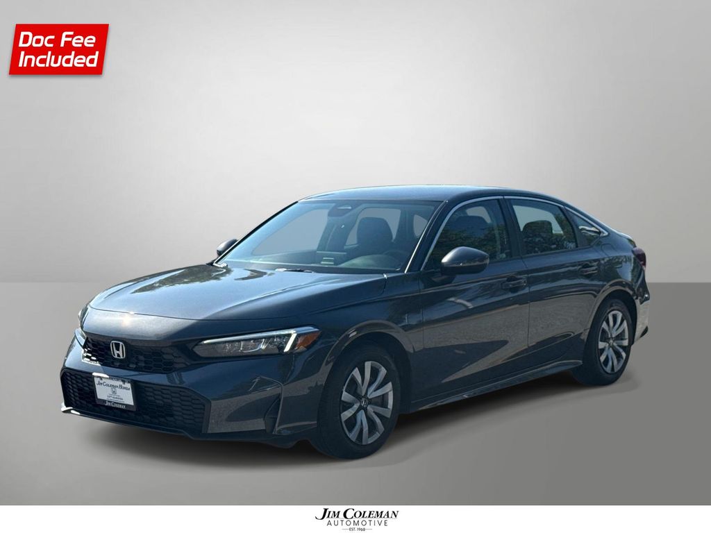 Meteorite Gray Metallic 2026 Honda Civic LX FWD Sedan Front-Wheel Drive Continuously Variable Transmission