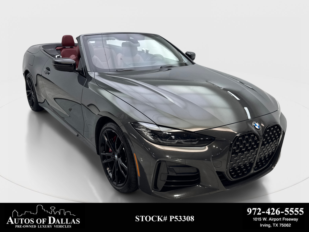 Dravit Gray Metallic 2024 BMW 4 Series Convertible All-Wheel Drive 8-Speed Automatic