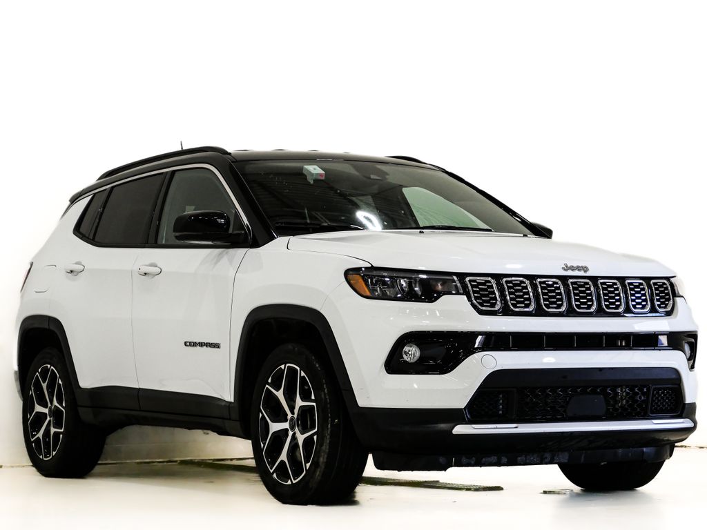 Bright White Clearcoat 2025 Jeep Compass Limited 4WD SUV / Crossover Four-Wheel Drive 8-Speed Automatic
