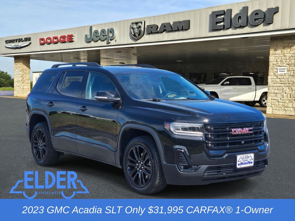 Black (Ebony Twilight Metallic) 2023 GMC Acadia SLT FWD SUV / Crossover Front-Wheel Drive 9-Speed Automatic