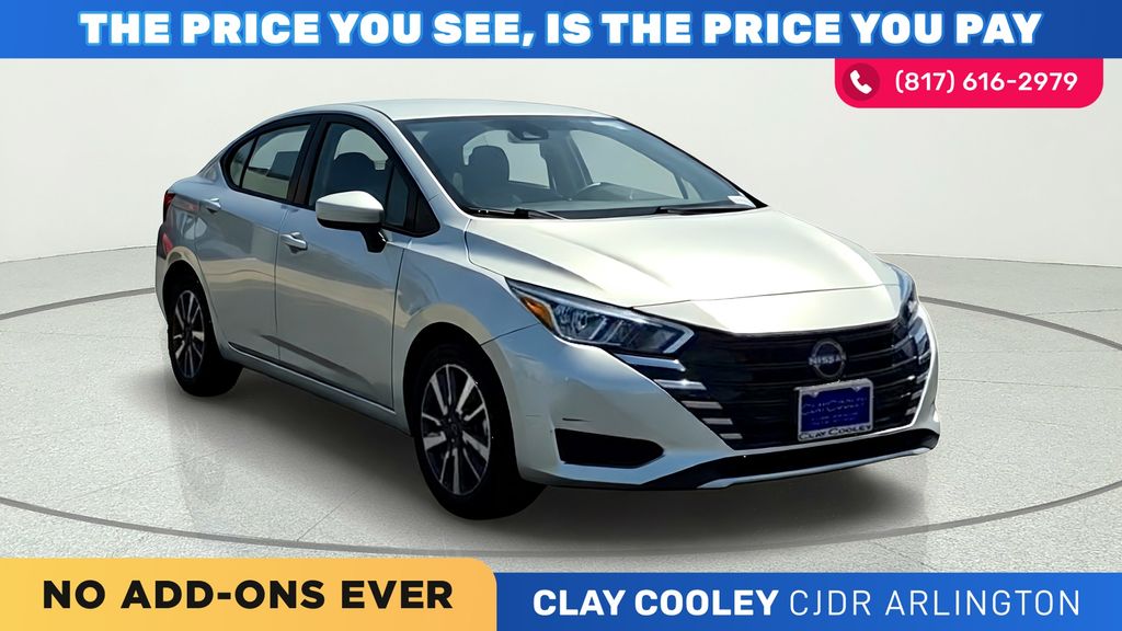 Brilliant Silver Metallic 2024 Nissan Versa Sedan Front-Wheel Drive Continuously Variable Transmission