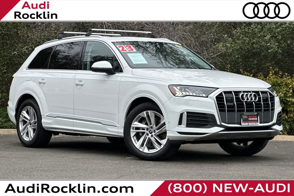 Carrara White 2023 Audi Q7 quattro Premium Plus 45 TFSI SUV / Crossover All-Wheel Drive 8-Speed Automatic