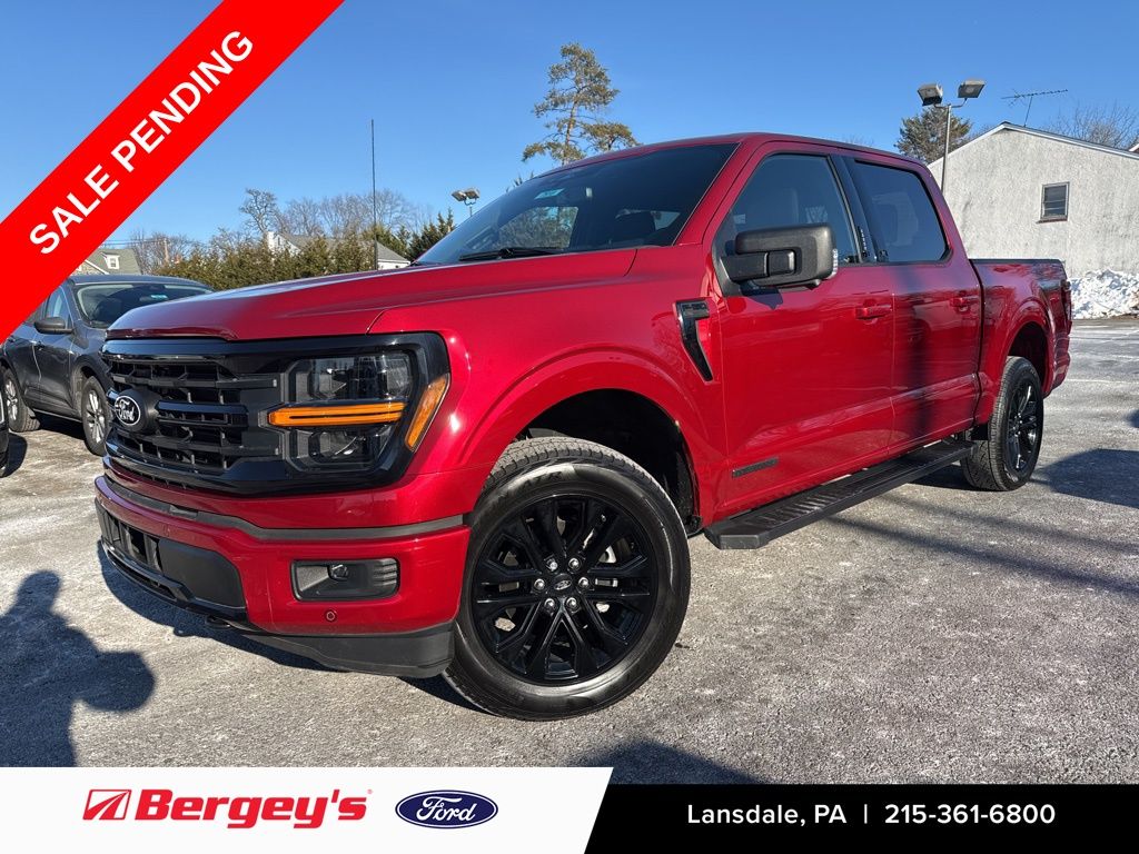 Red Metallic 2024 Ford F-150 XLT SuperCrew 4WD Pickup Truck Four-Wheel Drive 10-Speed Automatic