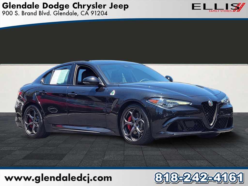Vulcano Black Metallic 2023 Alfa Romeo Giulia Quadrifoglio RWD Sedan Rear-Wheel Drive 8-Speed Automatic