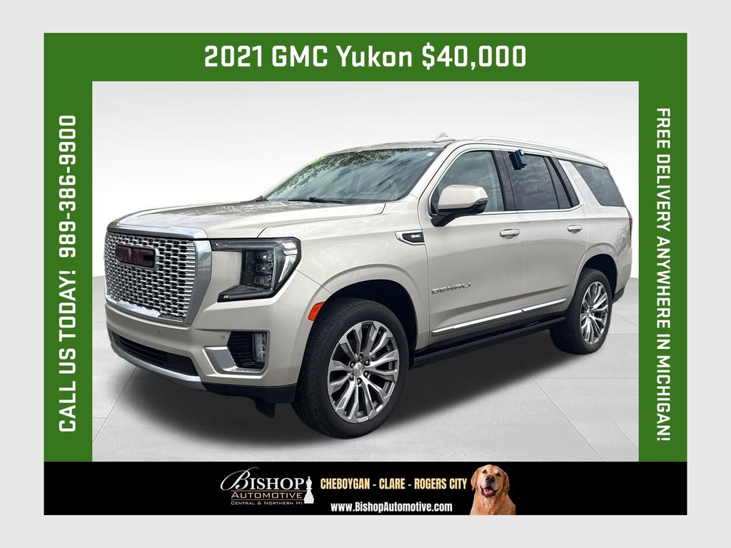 Brown (Pearl Beige Metallic) 2021 GMC Yukon Denali 4WD SUV / Crossover Four-Wheel Drive Automatic