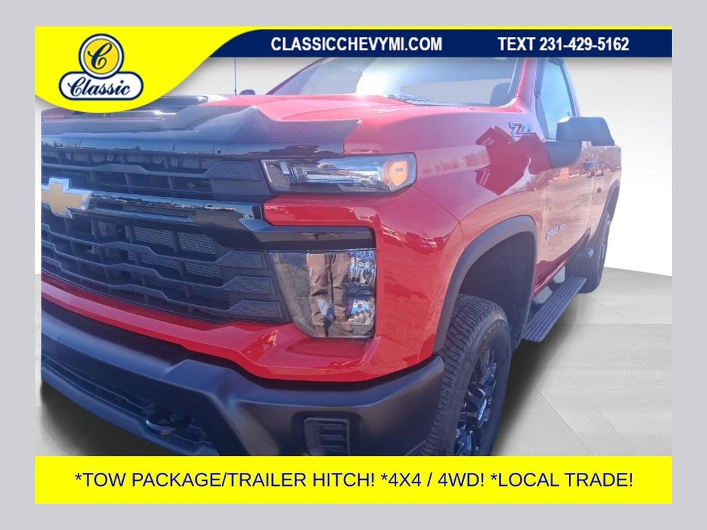 Red Hot 2025 Chevrolet Silverado 2500HD Work Truck Regular Cab LB 4WD Pickup Truck Four-Wheel Drive Automatic