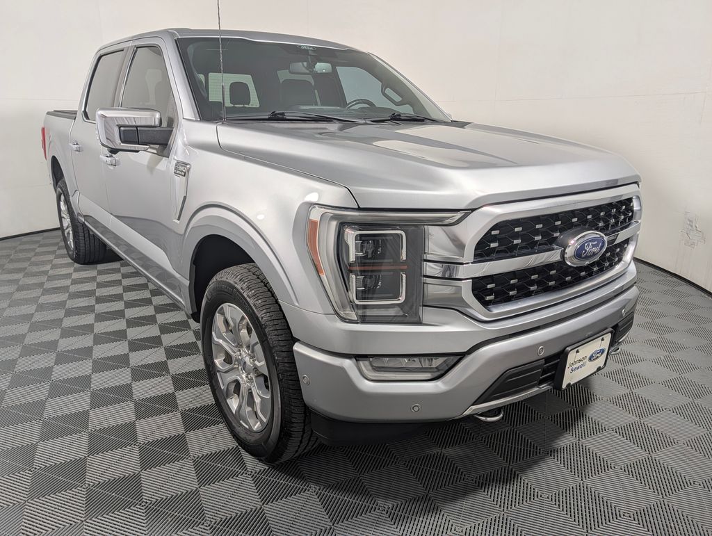 Iconic Silver Metallic 2022 Ford F-150 Pickup Truck Four-Wheel Drive Automatic