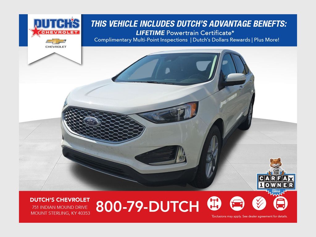 Star White Metallic Tri-Coat 2023 Ford Edge SUV / Crossover All-Wheel Drive 8-Speed Automatic