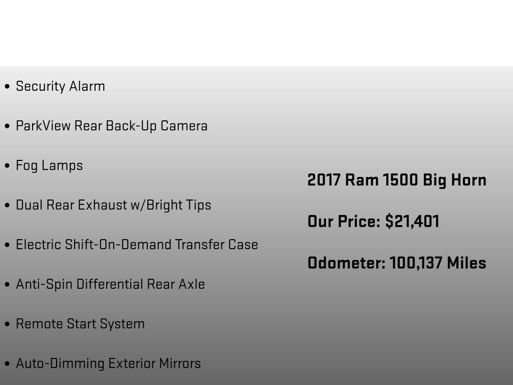 2017 Ram 1500 Big Horn White at Auto Express Mitsubishi