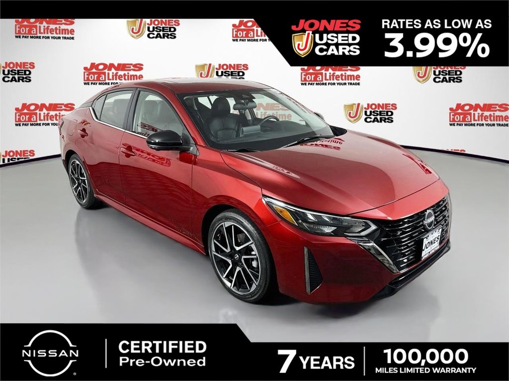 Red (Scarlet Ember Tintcoat) 2025 Nissan Sentra Sedan Front-Wheel Drive Continuously Variable Transmission