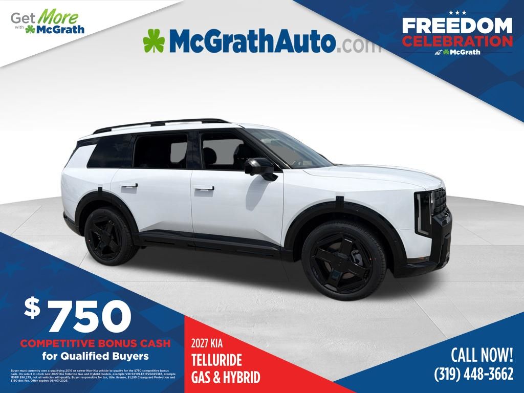 Glacial White Pearl 2027 Kia Telluride SUV / Crossover All-Wheel Drive 8-Speed Automatic