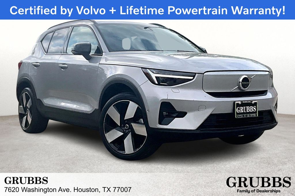 Silver 2023 Volvo XC40 Recharge Twin Ultimate eAWD SUV / Crossover All-Wheel Drive 1-Speed Automatic