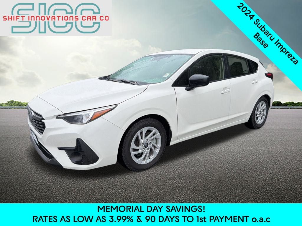 Crystal White Pearl 2024 Subaru Impreza AWD Wagon All-Wheel Drive Continuously Variable Transmission