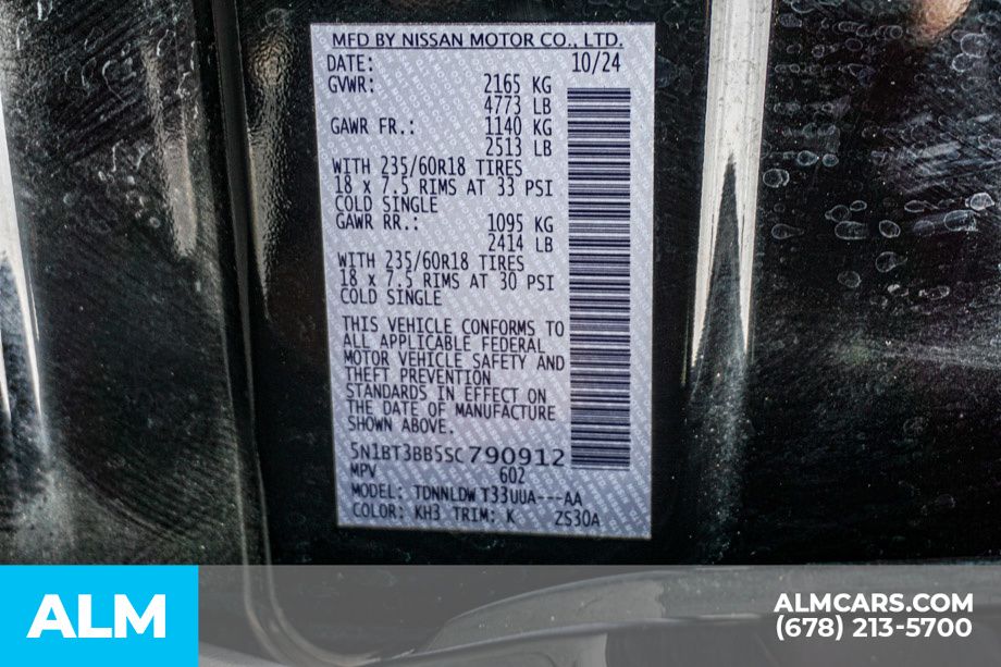 Used 2025 Black Nissan SV image 56