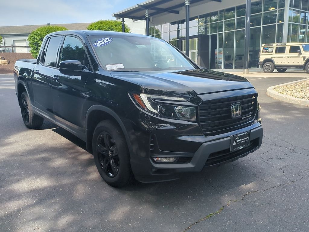 Black 2022 Honda Ridgeline Black Edition AWD Pickup Truck All-Wheel Drive 9-Speed Automatic