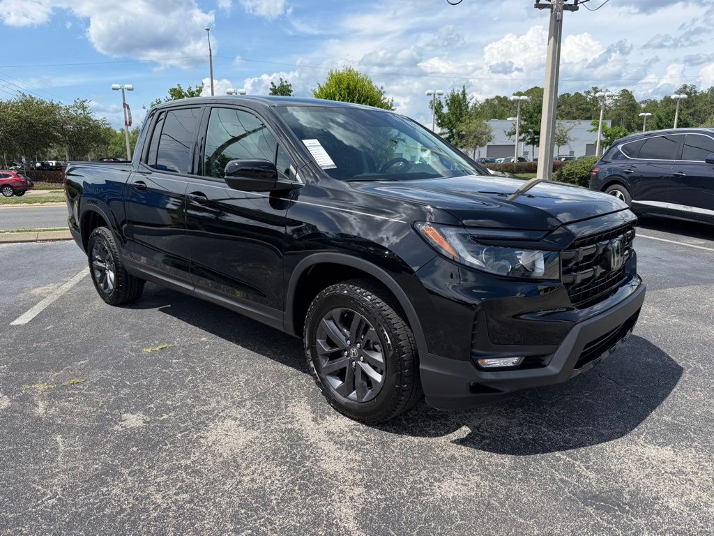 Crystal Black Pearl 2026 Honda Ridgeline Sport AWD Pickup Truck All-Wheel Drive 9-Speed Automatic