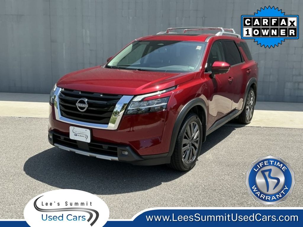 Red (Scarlet Ember Tintcoat) 2022 Nissan Pathfinder SUV / Crossover All-Wheel Drive 9-Speed Automatic