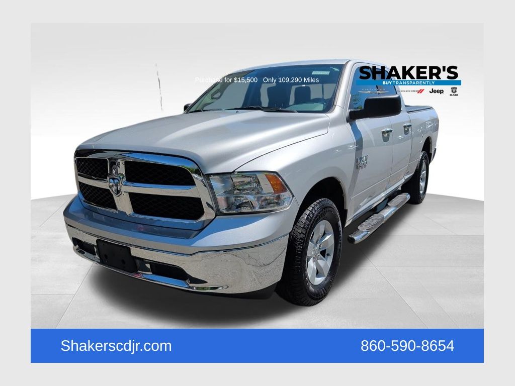 Bright Silver Clearcoat Metallic 2018 RAM 1500 SLT Quad Cab 4WD Pickup Truck Four-Wheel Drive 8-Speed Automatic