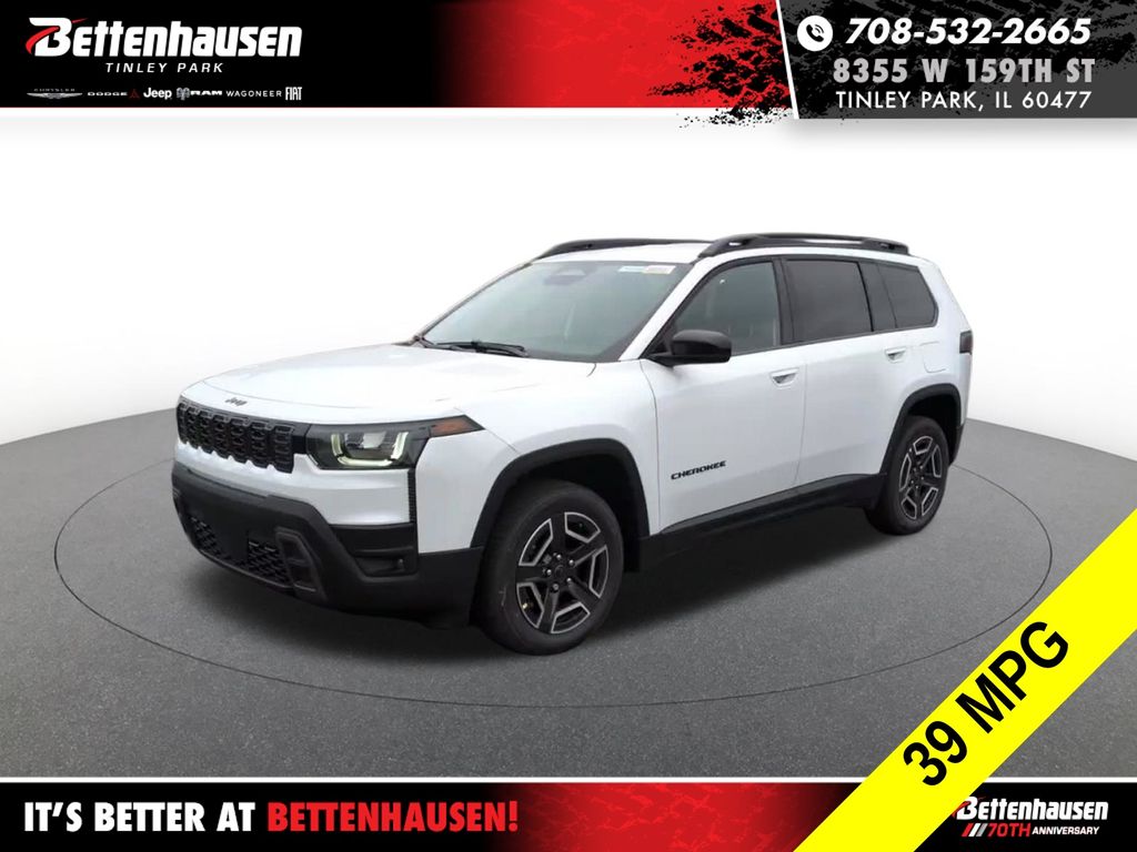 Bright White Clearcoat 2026 Jeep Cherokee SUV / Crossover Four-Wheel Drive Continuously Variable Transmission