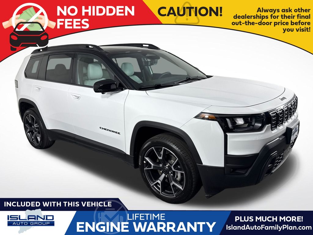 Bright White Clearcoat 2026 Jeep Cherokee SUV / Crossover Four-Wheel Drive Continuously Variable Transmission