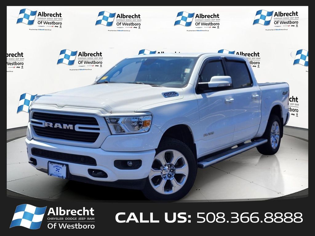 Bright White Clearcoat 2019 RAM 1500 Pickup Truck Four-Wheel Drive 8-Speed Automatic