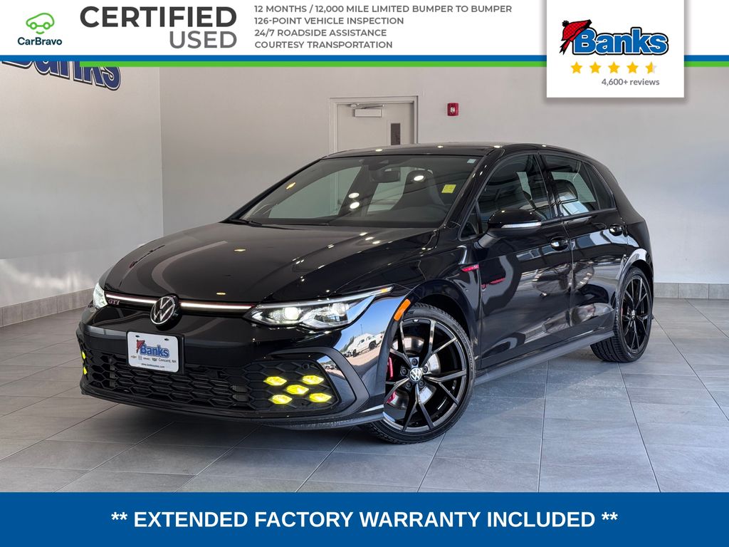 Black 2024 Volkswagen Golf GTI Hatchback Front-Wheel Drive 6-Speed Manual