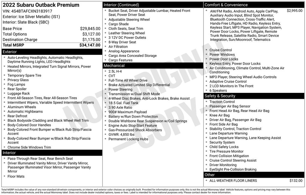 Used 2022 Silver Subaru Premium image 17