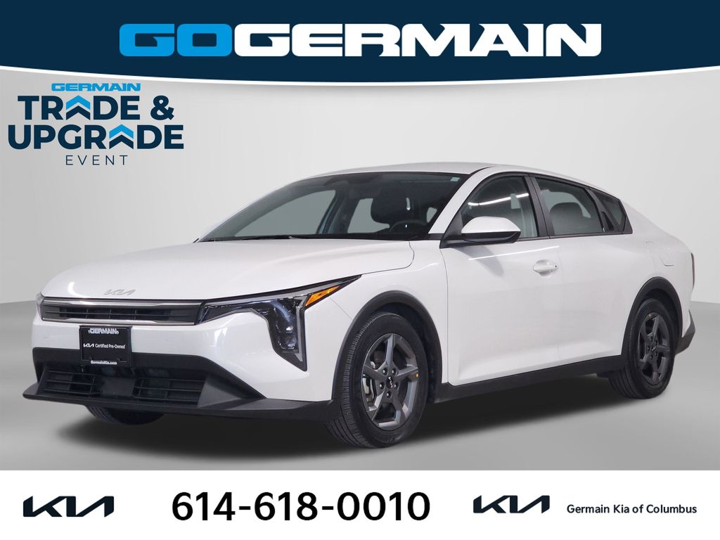 Snow White Pearl 2025 Kia K4 LXS FWD Sedan Front-Wheel Drive Continuously Variable Transmission