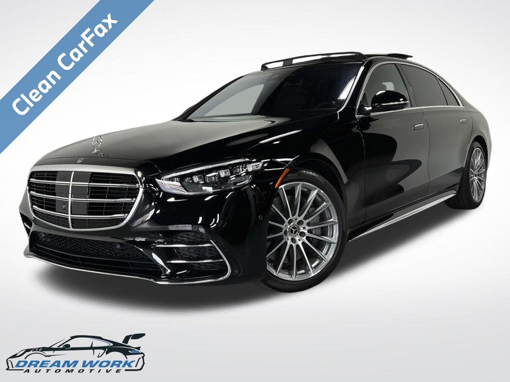 Black 2021 Mercedes-Benz S-Class S 580 Sedan 4MATIC Sedan All-Wheel Drive 9-Speed Automatic