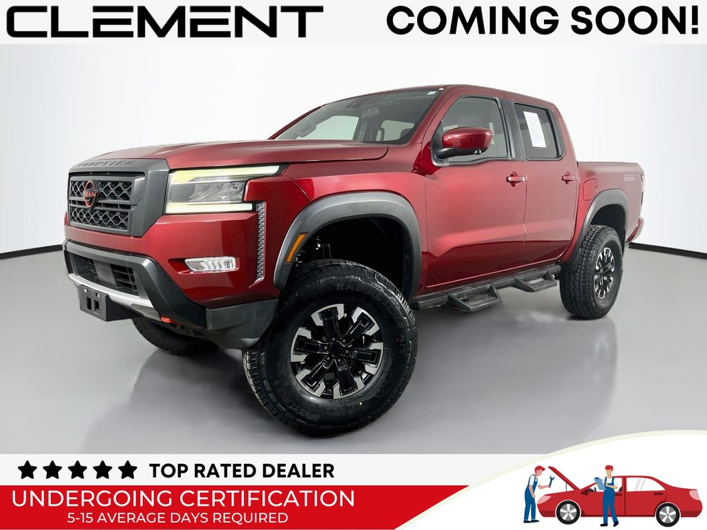 Cardinal Red Metallic Tricoat 2023 Nissan Frontier Pickup Truck 4X2 9-Speed Automatic