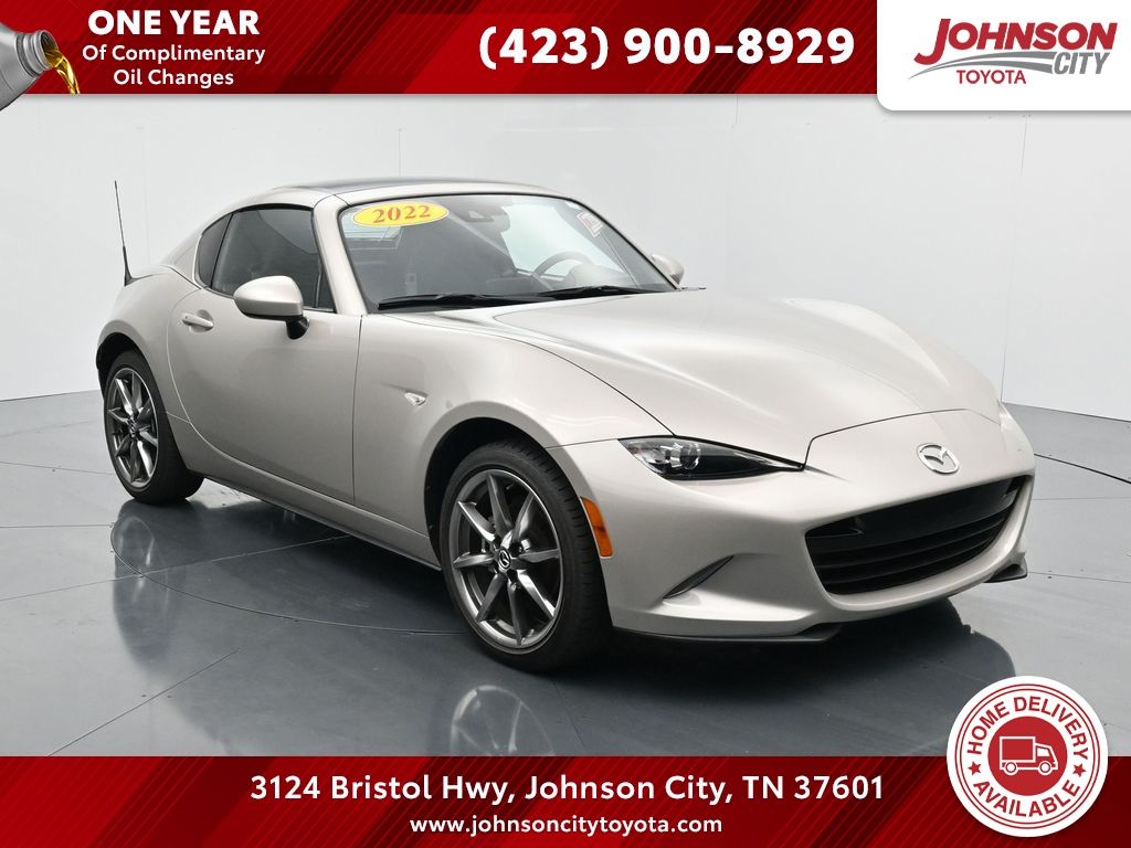 Gray (Platinum Quartz Metallic) 2022 Mazda MX-5 Miata Convertible Rear-Wheel Drive 6-Speed Manual