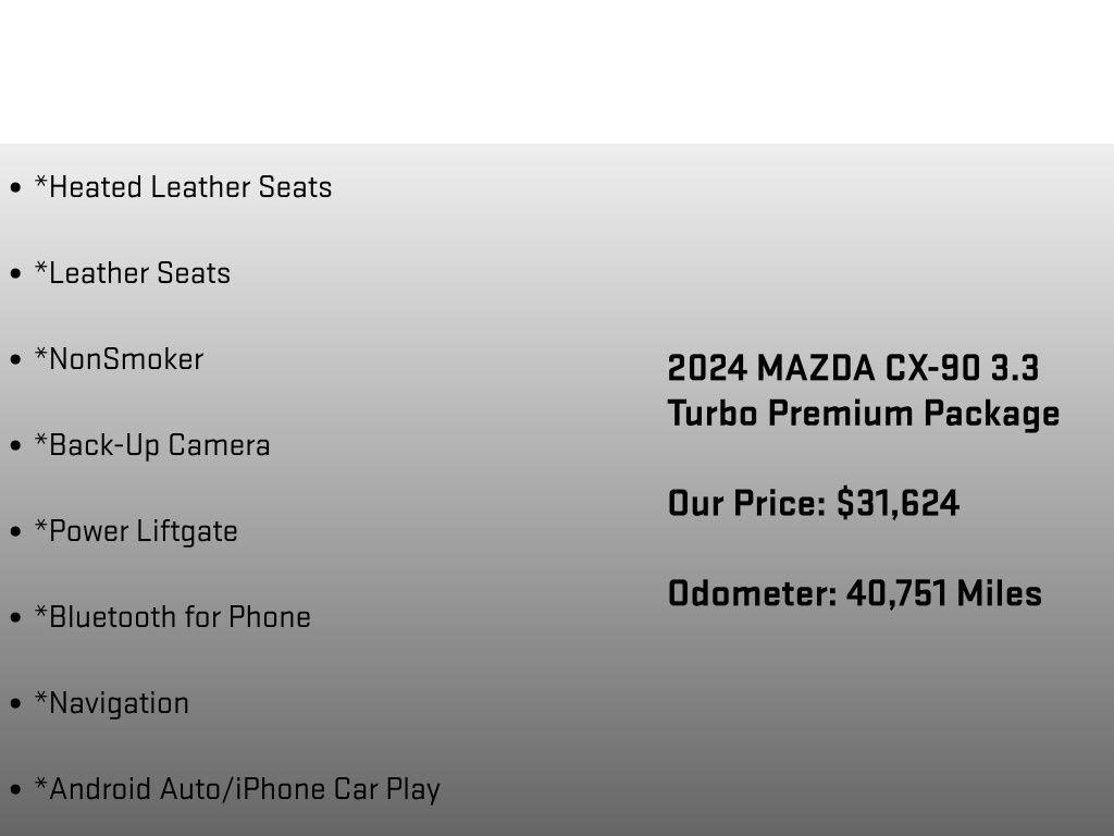 2024 Mazda CX-90 3.3 Turbo Premium White at Rochrich Mazda