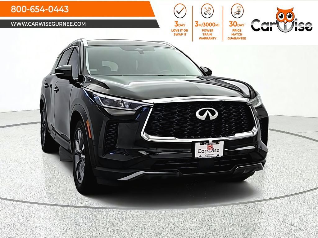 Black 2022 INFINITI QX60 SUV / Crossover All-Wheel Drive 9-Speed Automatic
