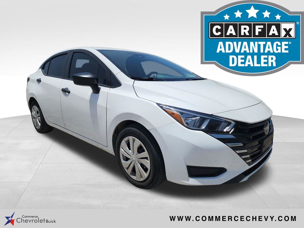 White (Fresh Powder) 2023 Nissan Versa Sedan Front-Wheel Drive Continuously Variable Transmission