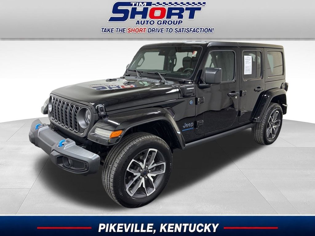 Black Clearcoat 2024 Jeep Wrangler 4xe SUV / Crossover Four-Wheel Drive 8-Speed Automatic
