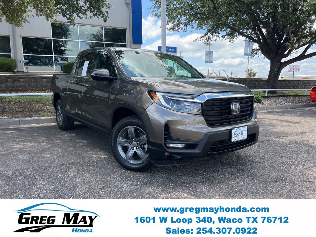 Gray (Modern Steel Metallic) 2022 Honda Ridgeline RTL-E AWD Pickup Truck All-Wheel Drive 9-Speed Automatic