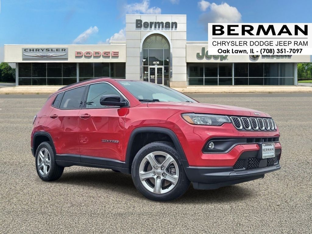 Redline Pearlcoat 2023 Jeep Compass Latitude 4WD SUV / Crossover Four-Wheel Drive 8-Speed Automatic