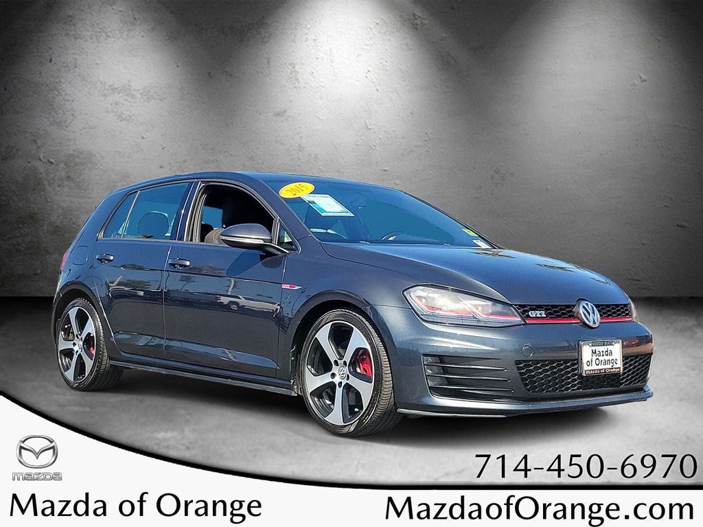 Deep Black Pearl 2015 Volkswagen Golf GTI Hatchback Front-Wheel Drive 6-Speed Dual Clutch