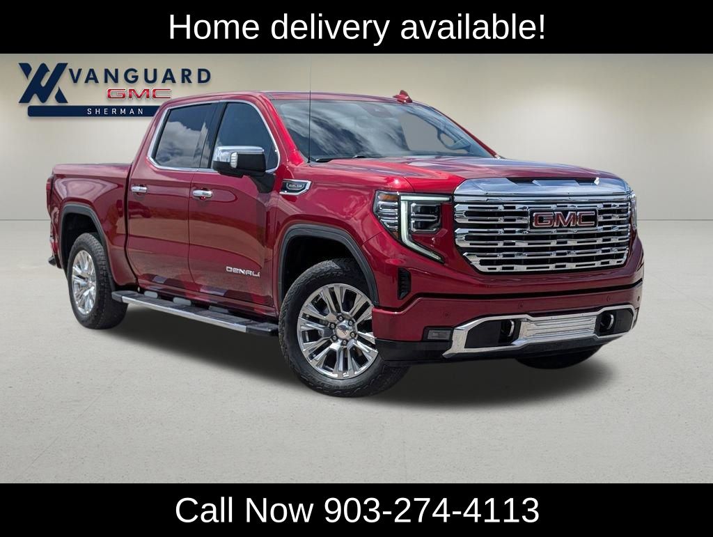 Volcanic Red Tintcoat 2024 GMC Sierra 1500 Denali Crew Cab 4WD Pickup Truck Four-Wheel Drive Automatic