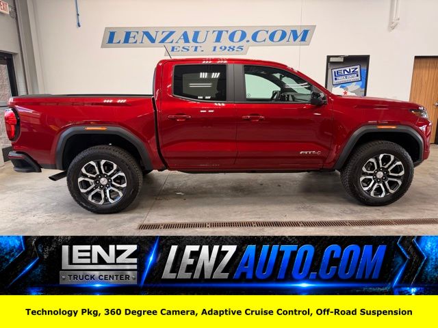 Volcanic Red Tintcoat 2024 GMC Canyon AT4 Crew Cab 4WD Pickup Truck Four-Wheel Drive 8-Speed Automatic