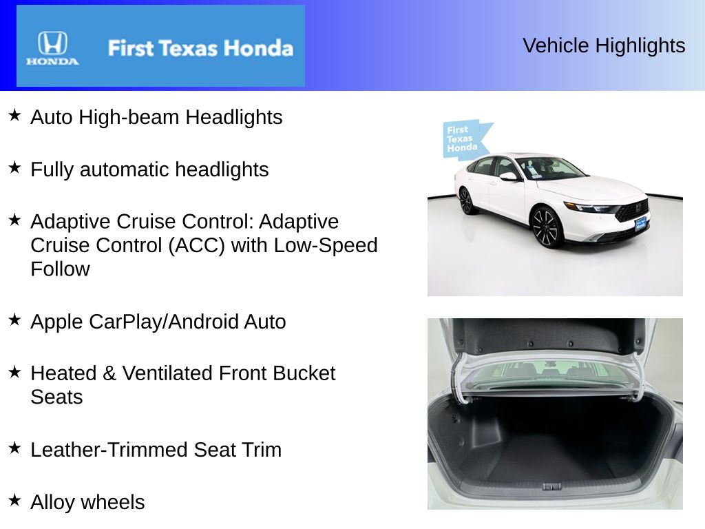 Used Car 2025 Honda Accord Hybrid  Touring For Sale Under $40,000 In Austin, Texas