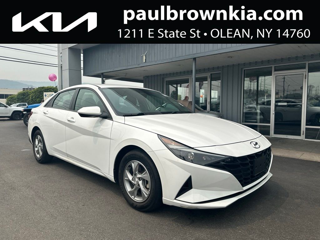 Serenity White Pearl 2023 Hyundai Elantra Sedan Front-Wheel Drive Continuously Variable Transmission