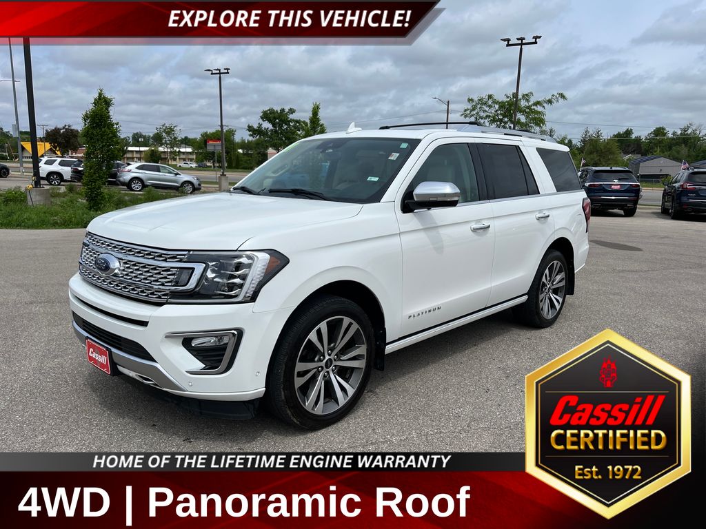 White Metallic 2021 Ford Expedition Platinum 4WD SUV / Crossover Four-Wheel Drive Automatic