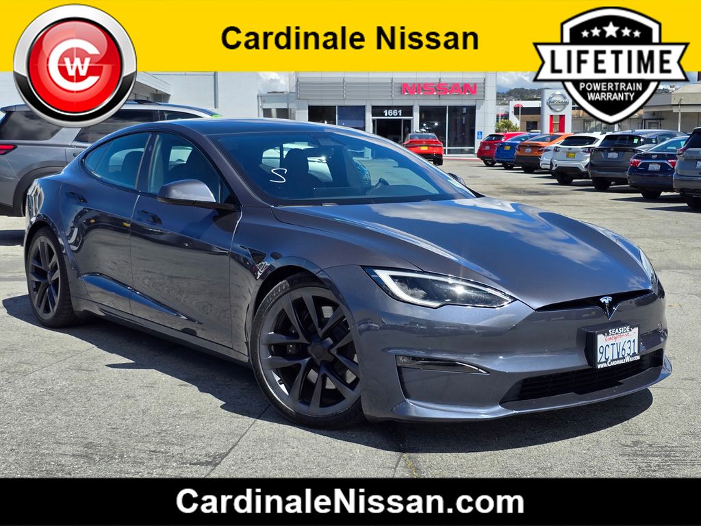 Gray 2022 Tesla Model S AWD Sedan All-Wheel Drive 1-Speed Automatic